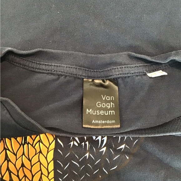 Van Gogh Museum Amsterdam Blue Wheat Fields Tee Shirt Small - Picture 6 of 7